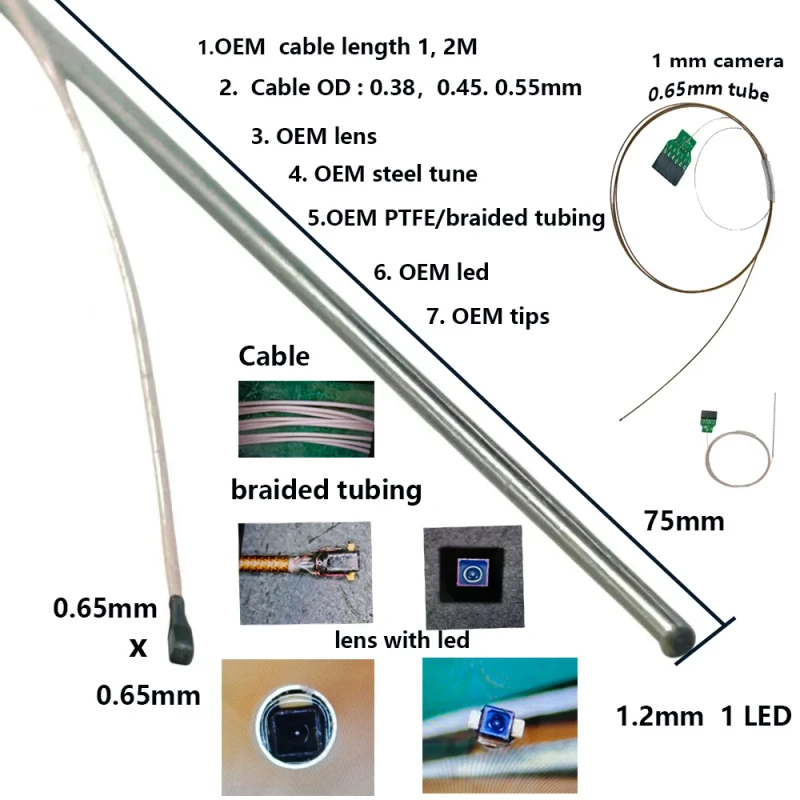 0.38-0.45-0.65-0.75-0.9-1.5mm-Camera-3wire-Cable-Medical-Optical-Instruments-Ovm6946-TA10-Custom-Distal-Cap-Endoscope-Veterinary