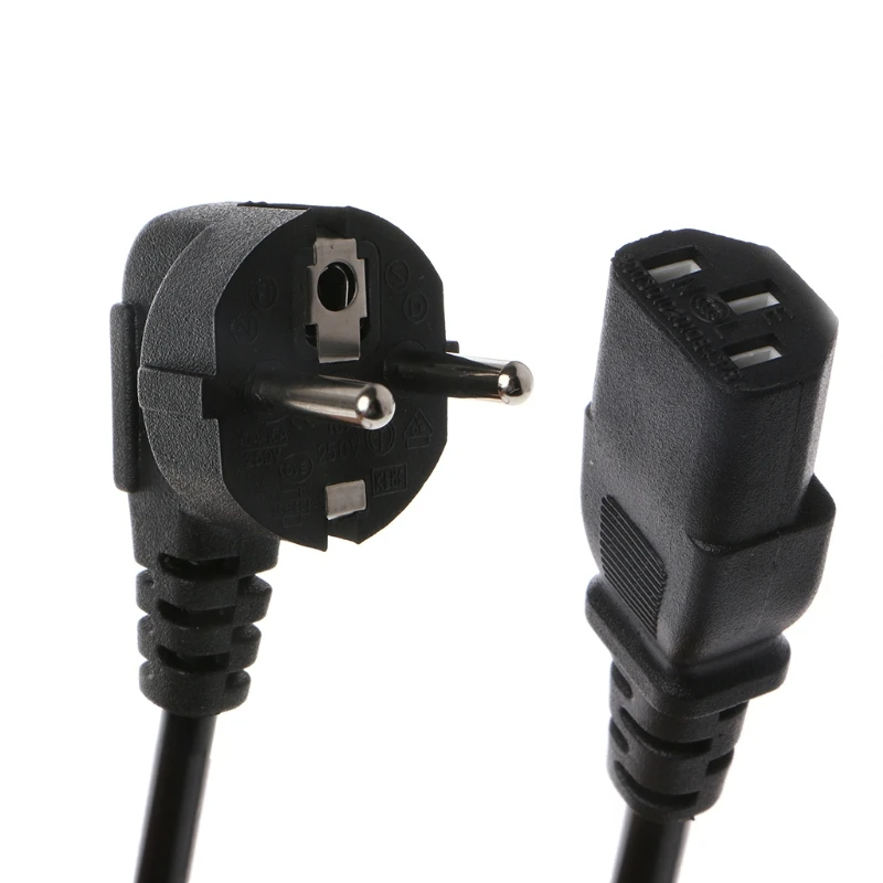 0.5m-1m-1.5m-2m-1.0-1.5-2.0-2.5-Mm2-C13-IEC-320-European-Kettle-Round-2-Pin-AC-EU-Plug-Power-Cable-Cord