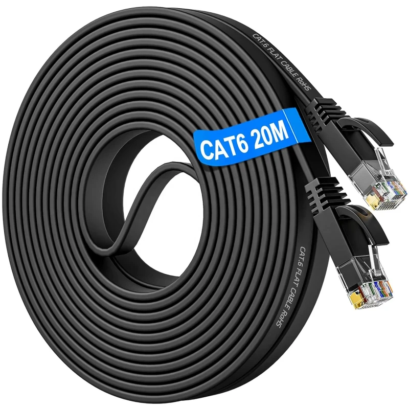 0.5m-CAT6-UTP-Flat-Patch-Cord-Green-PVC-32AWG-8-Core-Stranded-Pure-Copper-Ethernet-Communication-Cable