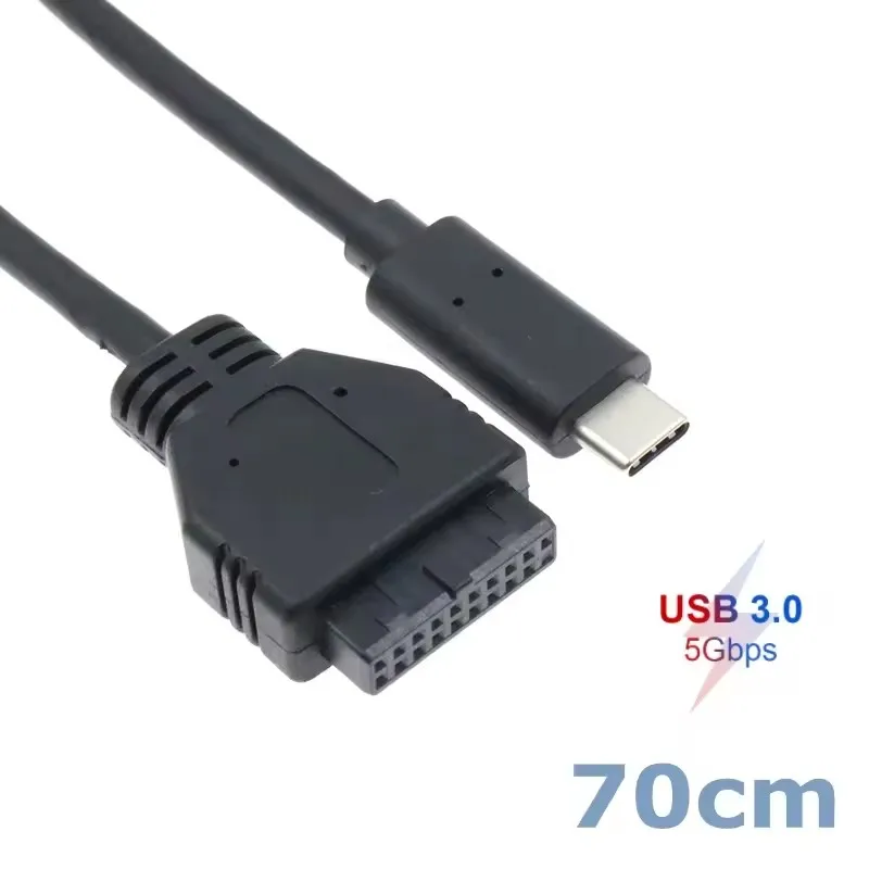 0.7M-USB3.0-Front-Panel-Cable-19pin-20pin-to-Type-c-USB-3.1-Data-Cable-Used-for-Computer-Chassis-Mobile-Hard-Drive-Adapter