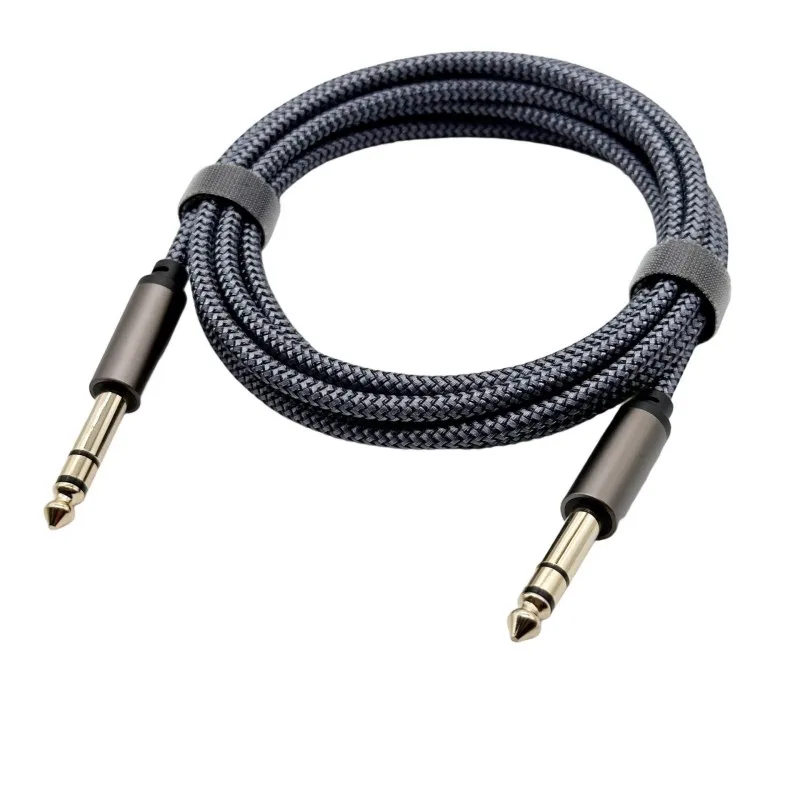 1-4-TRS-Instrument-Cable-Gold-Plated-Balanced-Audio-Cord-Nylon-Braided-Aluminum-Shell-0.5M-to-6M-Straight-Angled