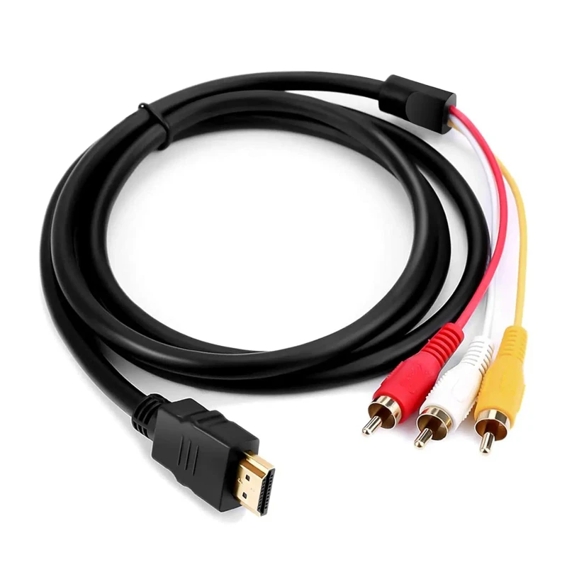 1.5M-Gold-Plated-HDMI-to-3-RCA-AV-Cable-Converter-1080P-Signal-Transfer-HDMI-to-RCA-Adapter-Cord-for-HDTV-DVD-Player