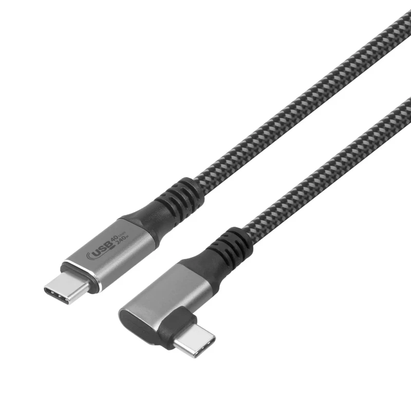 1.5M-USB4-Data-Cable-with-90-Degree-Elbow-Nylon-Material-Cable-Length-40Gbps-Transmission-240W-Fast-Charging-8K60Hz-Supported