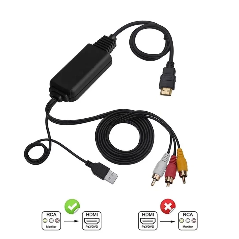 1.5m-Composite-RCA-to-HDTV-Adapter-USB-Charge-Mini-AV-CVBS-Converter-PVC-Jacket-Combination-Shielding-for-HDTV-Computers-1080P