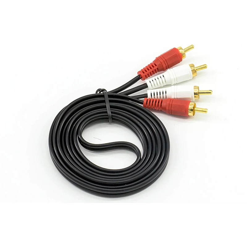 1.5m-Gold-Plated-2RCA-Male-to-2-RCA-Male-Composite-Audio-Video-AV-RCA-Cable-Car-Audio-for-DVD-TV-CD-Sound