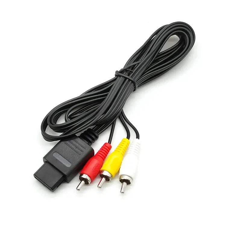 1.8M-6FT-Audio-Video-Cable-for-Nintendo-64-RCA-Composite-Cord-for-N64-NGC-SNES-AV-Wire
