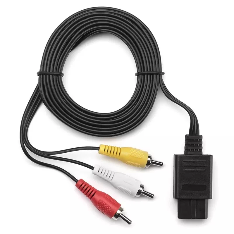 1.8M-6FT-RCA-Composite-Cord-Stereo-Audio-Video-Cable-for-Nintendo-64-N64-Gamecube-NGC-SNES-AV-Cables