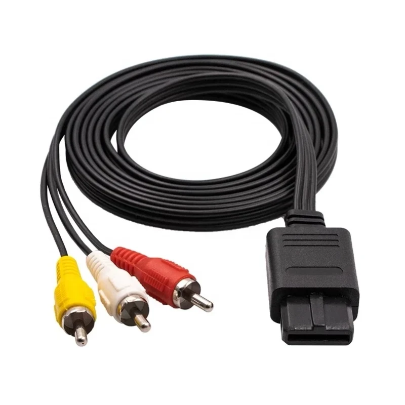 1.8M-for-Nintendo-64-Audio-TV-Video-Cord-AV-Cable-to-RCA-for-Super-Nintend-Game-Cube-N64-SNES-Game-Cube-Cable-Accessory