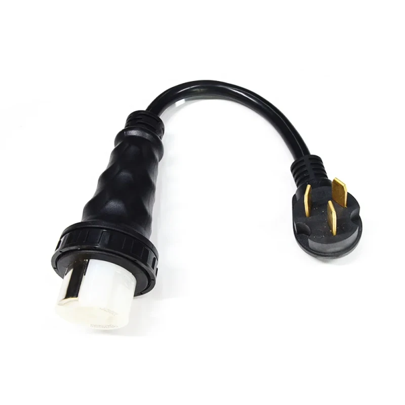 10-50P-to-SS2-50R-50AMP-Adapter-with-PVC-and-Copper-Construction-Outdoor-and-Contractor-Use-12-Inch-Length