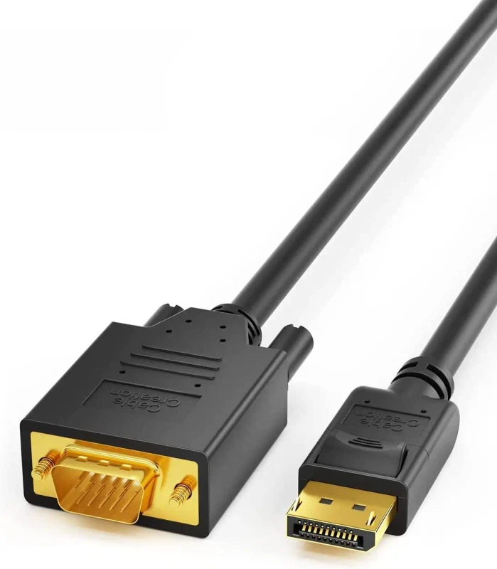 1080P-DP-Male-to-VGA-Male-High-Quality-Gold-Plated-Audio-Video-Cable-Kablo-Kabel-Cord