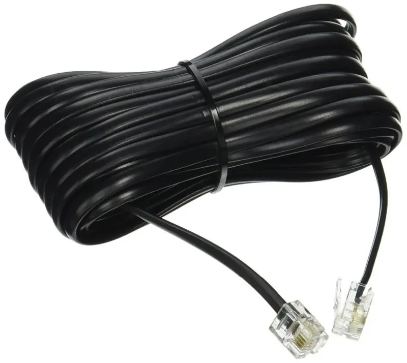 10cm-15cm-20cm-30cm-40cm-50cm-60cm-RJ11-6P4C-Straight-Wired-Modular-Telephone-Cable-Copper-Conductor