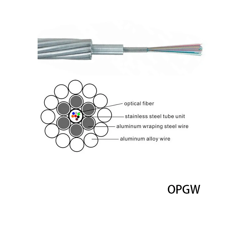12-24-36-48-96-144-Core-Outdoor-Aerial-Opgw-Optical-Fiber-Cable-Outdoor-Overhead-Potical-Power-Wire
