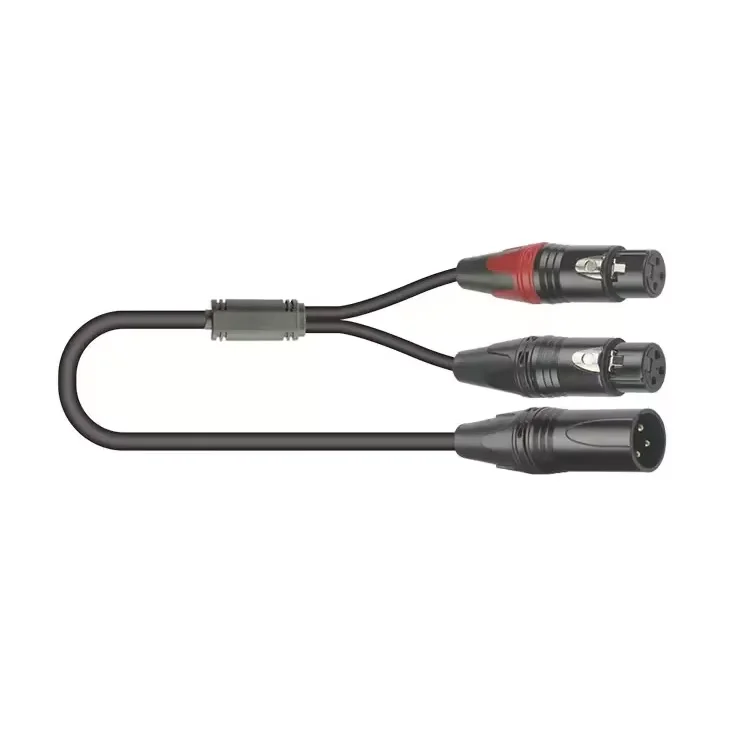 1M-2M-3M-Customized-XLR-Male-2-XLR-Female-Y-Style-Speaker-Output-Microphone-Twins-Flat-Cable-Wire-Audio-Video-Adapter-Cable