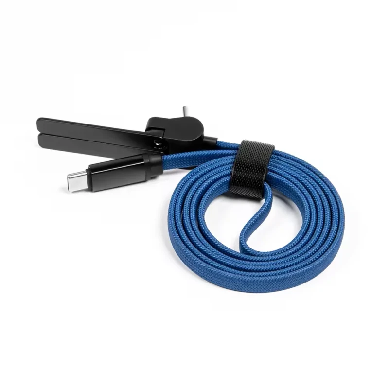 1M-USB-C-Elbow-Data-Cable-With-Phone-Holder-60W-100W-240W-Fast-Charging-Data-Transfer-Nylon-Braid-for-All-Mobile-Phone-OEM
