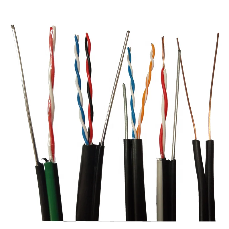 1Pair-Telephone-Cable-with-Drop-and-Steel-Wire-Communication-Cables