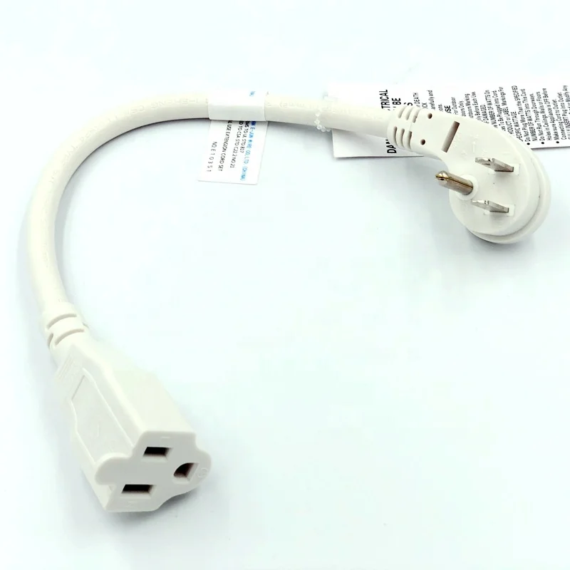 1ft-White-CUL-Ultra-Low-Profile-Nema-5-15P-Right-Angle-to-5-15R-Extension-Power-Cord-Us-Power-Cord-Laptop