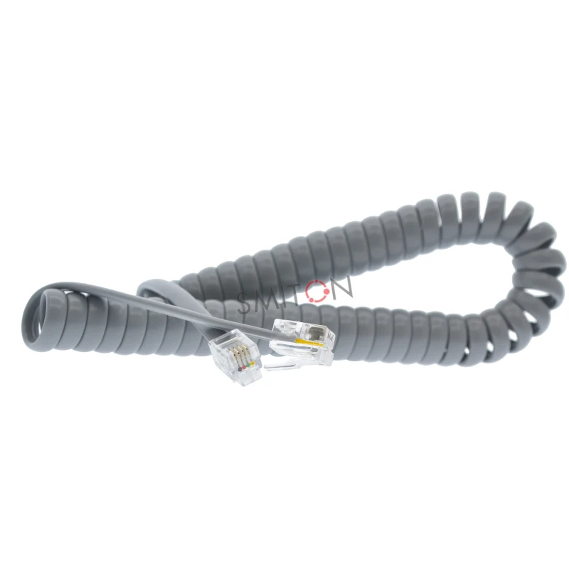 1m-2m-3m-Spiral-Old-Telephone-Cable-4-Wire-RJ9-Telephone-Patch-Cord