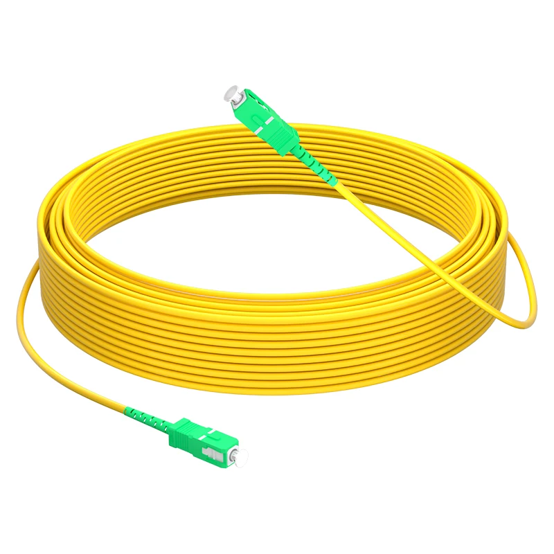 1m-3ft-Fiber-Patch-Cable-1-Fiber-SC-APC-Simplex-to-SC-APC-Simplex-Single-Mode-OS2-Riser-OFNR-2.0mm-Tight-Buffered-Yellow