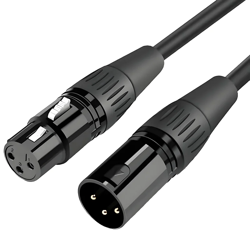 1m-Nickel-Plated-3-Pin-6.5mm-XLR-XLR-Microphone-Audio-Cable-Braided-Shielding-PVC-Jacket-High-Flexible-Amplify-DVD