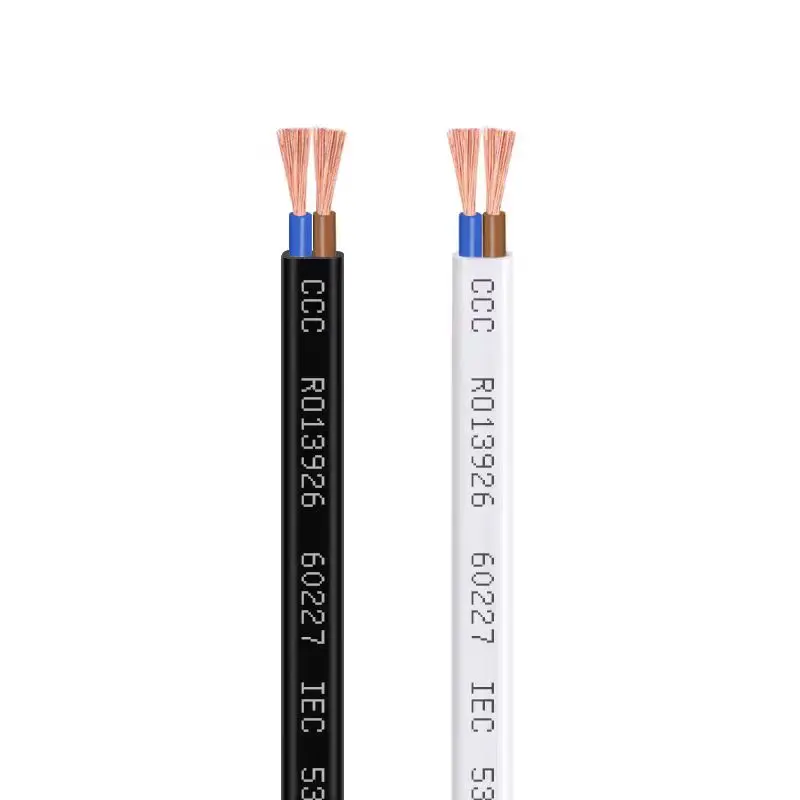 2-1.5-Power-Cord-RVVB-PVC-Stranded-Copper-Core-Overhead-Electrical-Cloth-White-Sheath-Cable-for-Industrial