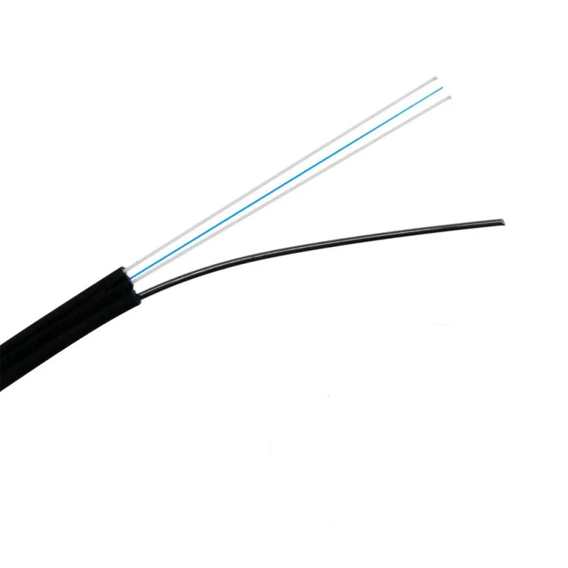2-Core-G657A1-Fiber-FTTH-Indoor-Drop-Cable-1000meters-LSZH-Black-White-Sheath
