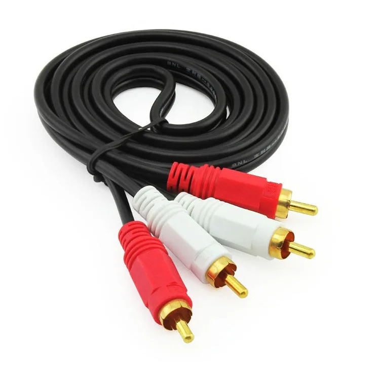 2-RCA-2-RCA-Composite-Audio-Video-AV-Cable-Gold-Connectors-PVC-Jacket-for-Camera-Computer-Use-1.5M-3M-5M-Length