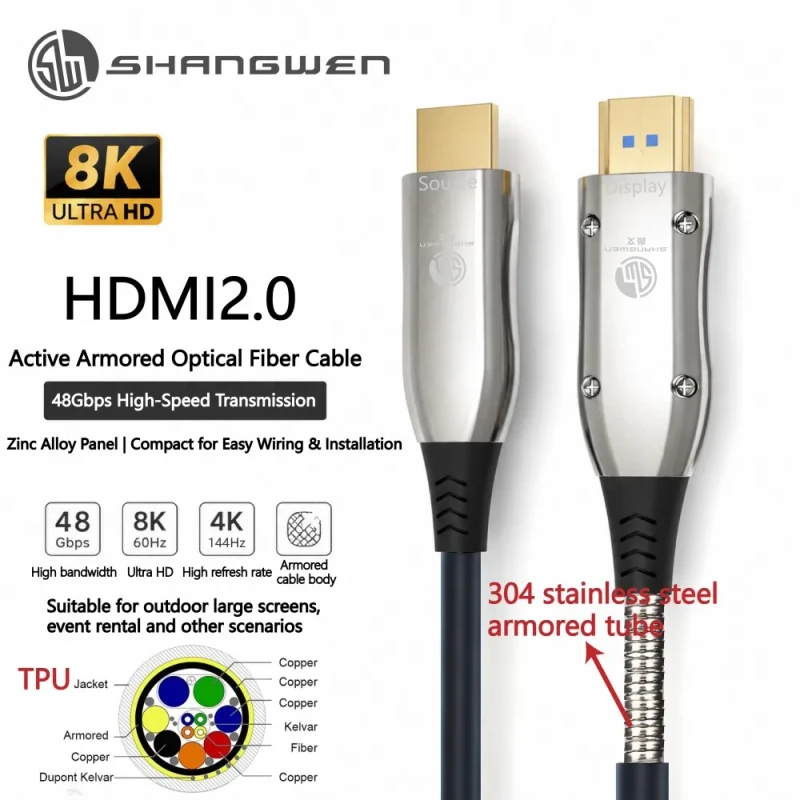 2.0-Armored-Optical-Fiber-HD-Cable-Drum-4K-60Hz-TPU-Covered-Cable-for-Audio-Video-TV-with-Protect-Shell-Cable-Reel