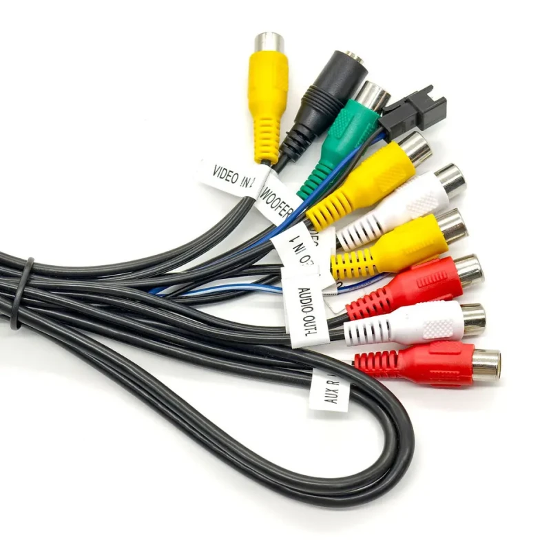 20-Pin-RCA-Audio-Video-Harness-with-SIM-Card-Slot-Cable-Subwoofer-Output-CVBS-Aux-Amp-Control-Fan-Jack-Mic-Wire-for-Car-Android