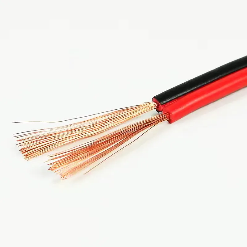 22-AWG-2-Core-Speaker-Cable-Low-Noise-Transparent-Red-Black-Monitor-Audio-Wire-Bulk