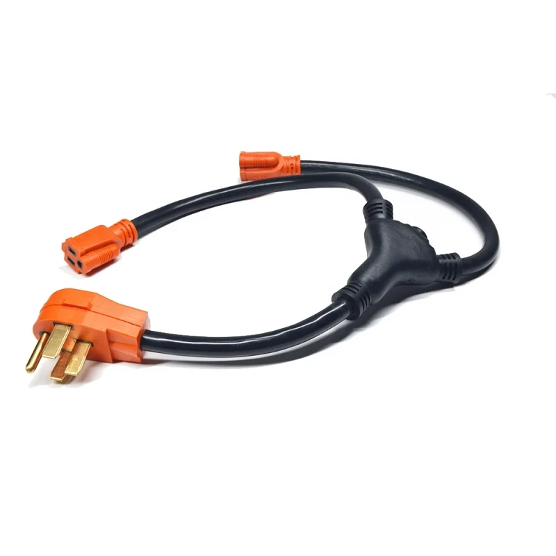 220-250V-Input-110-125V-Output-Dryer-Plug-Adapter-SJTW-14-30P-Male-4-Pin-5-15R-3-Prong-NEMA-Female-Y-Power-Cords-Extension-Cords