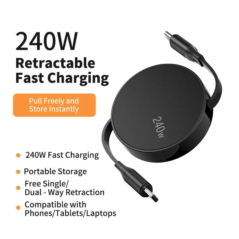 240W-1M-Retractable-USB-C-Fast-Charging-Data-Cable-TPE-Material-Compatible-with-iPhone-17-for-Computers