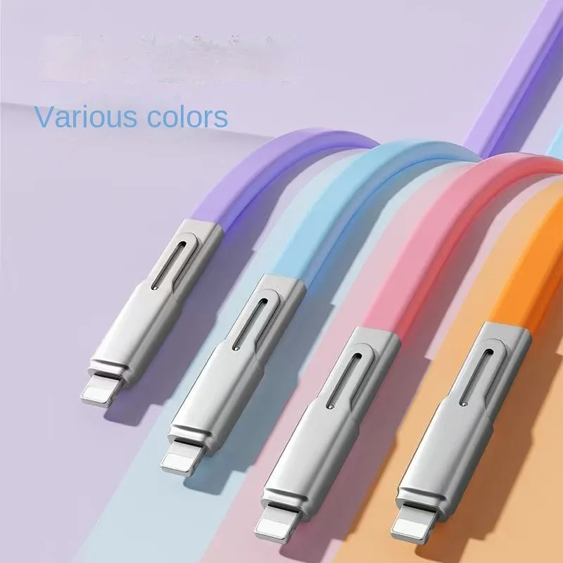 240W-2-in-1-Fast-Charging-Data-Cable-with-Dual-Type-C-Heads-PVC-Jacket-Pure-Copper-Conductor-Supports-Multi-device-Use