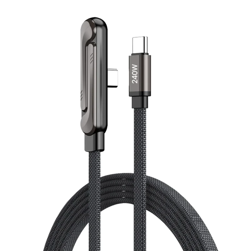 240W-Nylon-Braided-USB-C-Cable-with-Foldable-Phone-Stand-90-Elbow-Gaming-Charging-Cable-for-Phone-15-16-17-Android-Devices