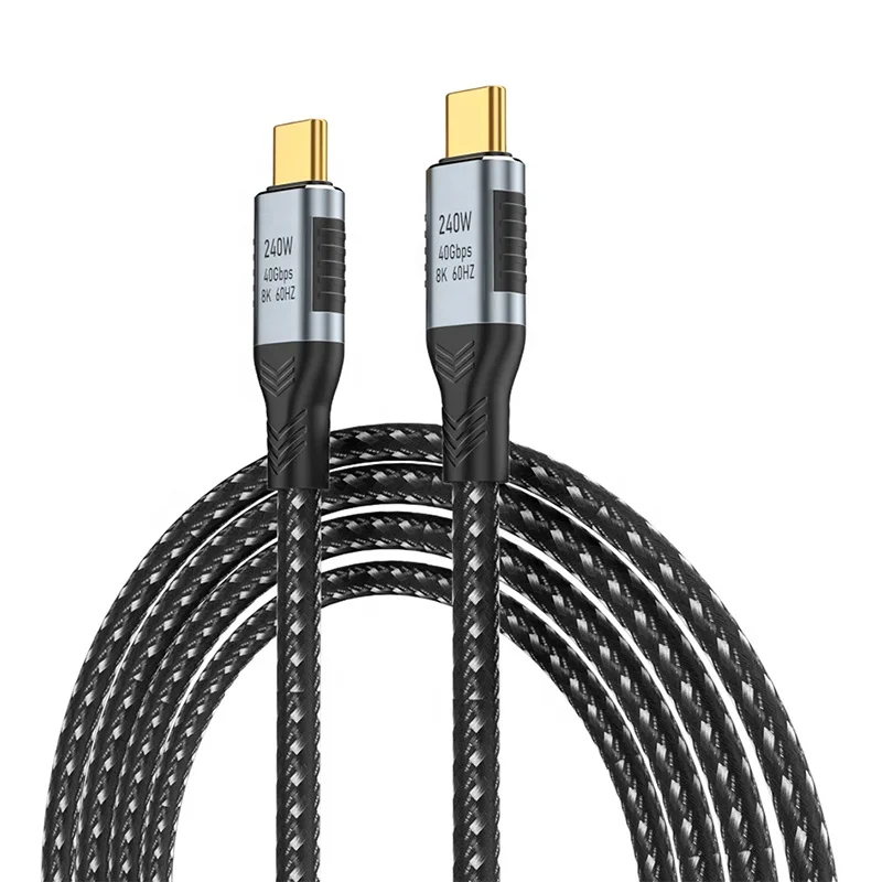 240W-PD-Fast-Charging-USB4.0-Type-C-to-C-Cable-40Gbps-8K-4K-Audio-Video-Nylon-PVC-Braided-High-Speed-for-Hard-Disk