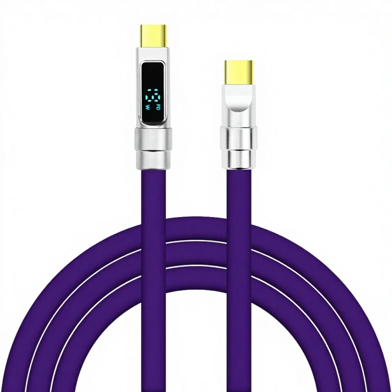 240W-Real-Time-Digital-Display-Ultra-Soft-Zinc-Alloy-Braid-Shielding-Data-Cable-Type-C-Type-C-Fast-Charging-6A-Pure-Copper