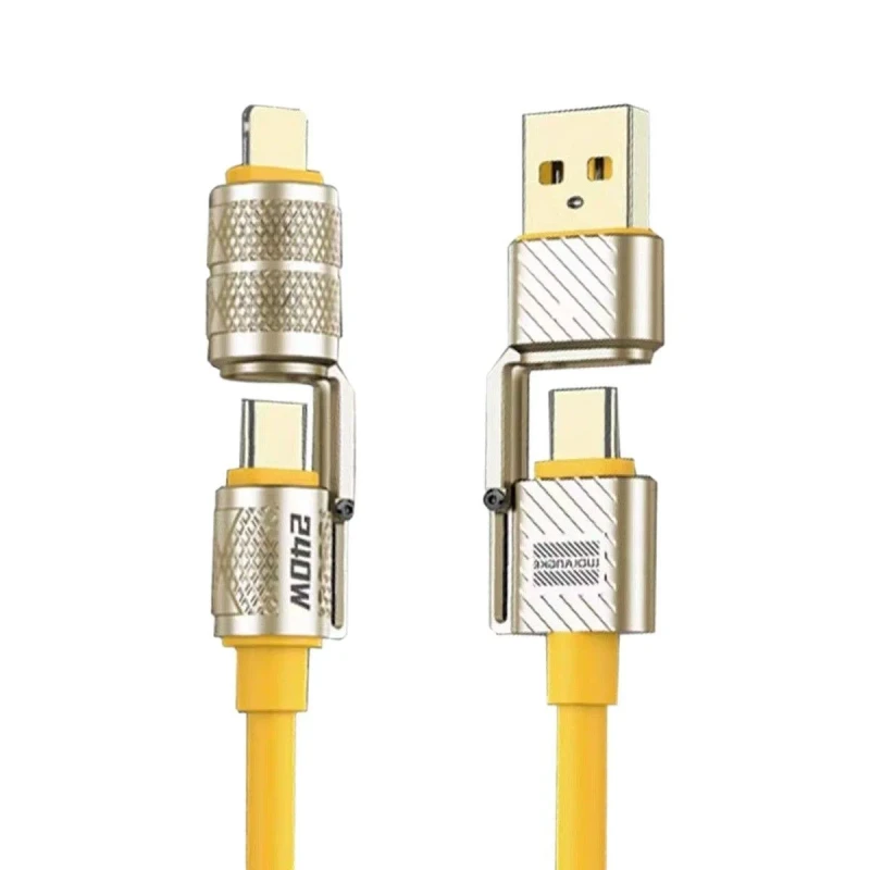 240W-Zinc-Alloy-Four-in-One-Super-Fast-Charge-Data-Cable-PD27W-Dual-Port-Type-C-Flash-Charge-Cable-for-Mobile-6A-Fast-Charging