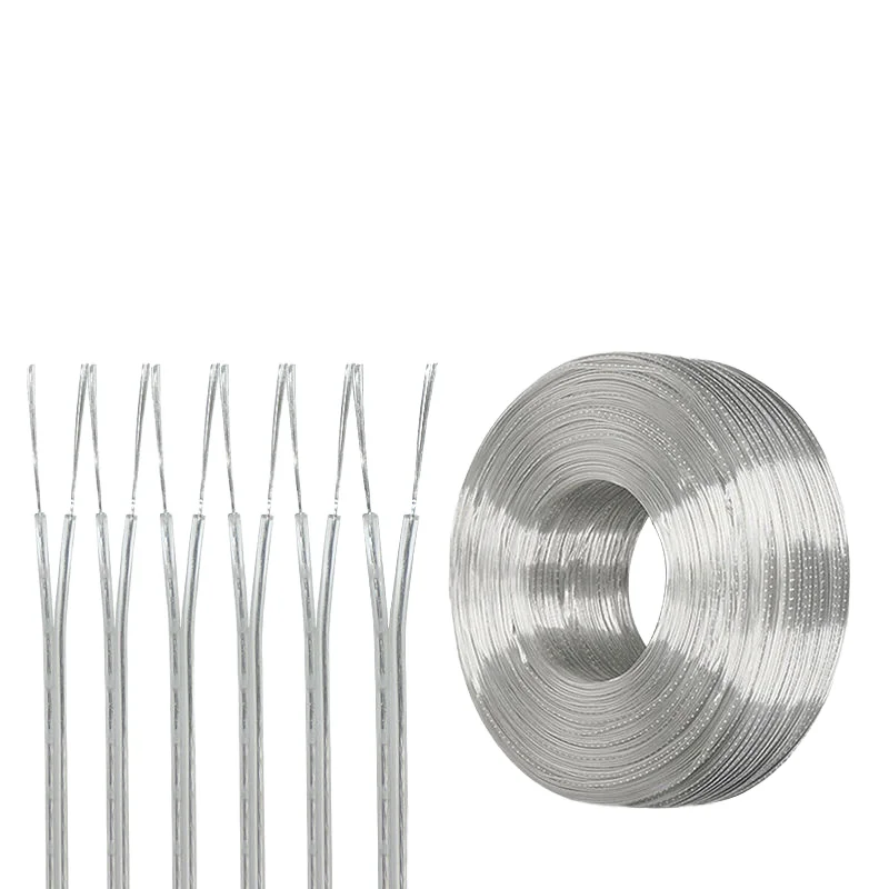 2468-Transparent-PVC-Insulated-14-AWG-2-Core-Tinned-Copper-Wire-300V-Electric-Appliance-Cable