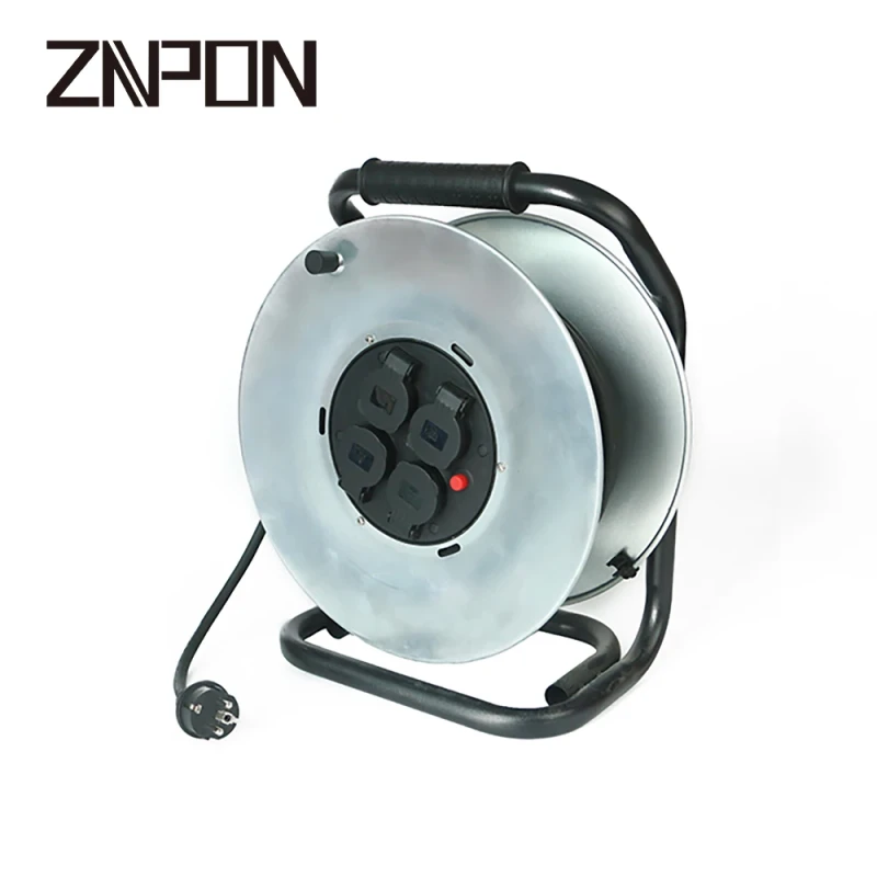 25-30-40-50M-H07RN-F-3-1.5-2.5MM-4-Schuko-Sockets-with-Cover-VDE-Iron-Metal-Steel-Extension-Lead-Cord-Cable-Reel-16A-IP44