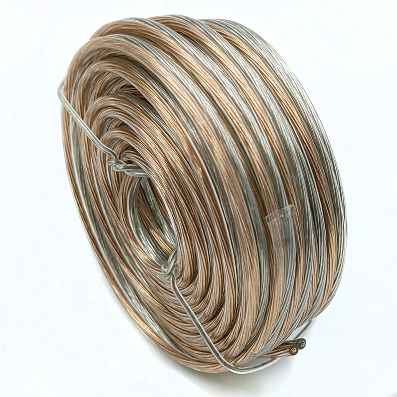 25-Feet-20-Gauge-AWG-Pure-Tinned-Copper-Transparent-Parallel-Cable-Flat-Clear-Twin-Speaker-Cable-Small-Roll