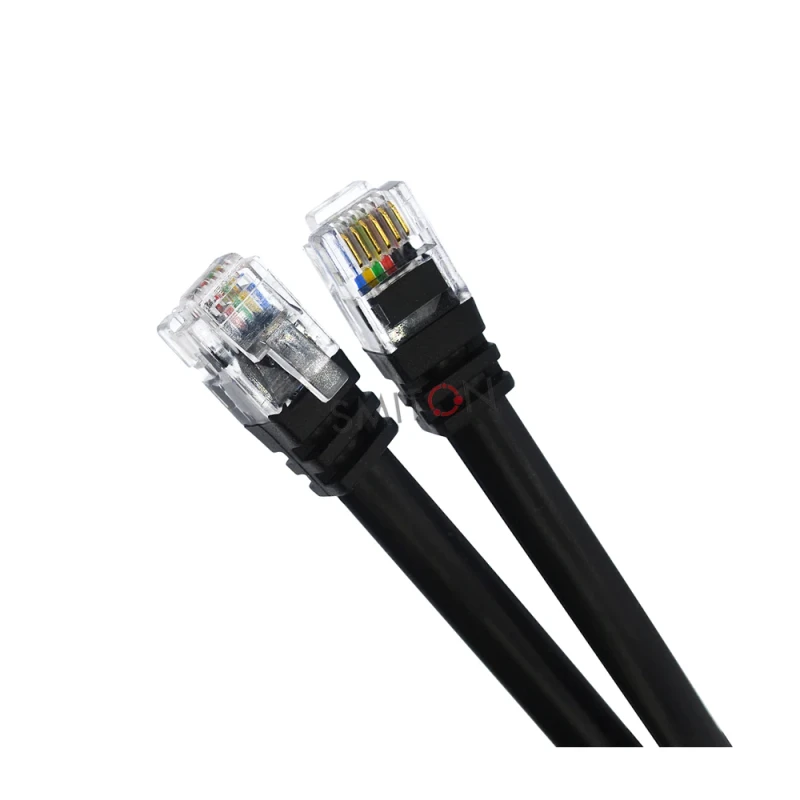 28awg-Telephone-Cable-RJ12-6P6C-Molded-Black-Flat-Wire-1m-Black