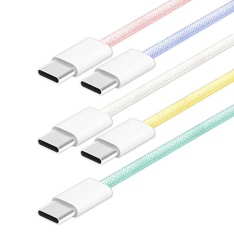 2M-USB-Type-C-to-Type-C-PD-60W-Fast-Charging-Cable-Nylon-Jacketed-Data-Charge-Cable-for-iPhone-15-iPad-Laptop