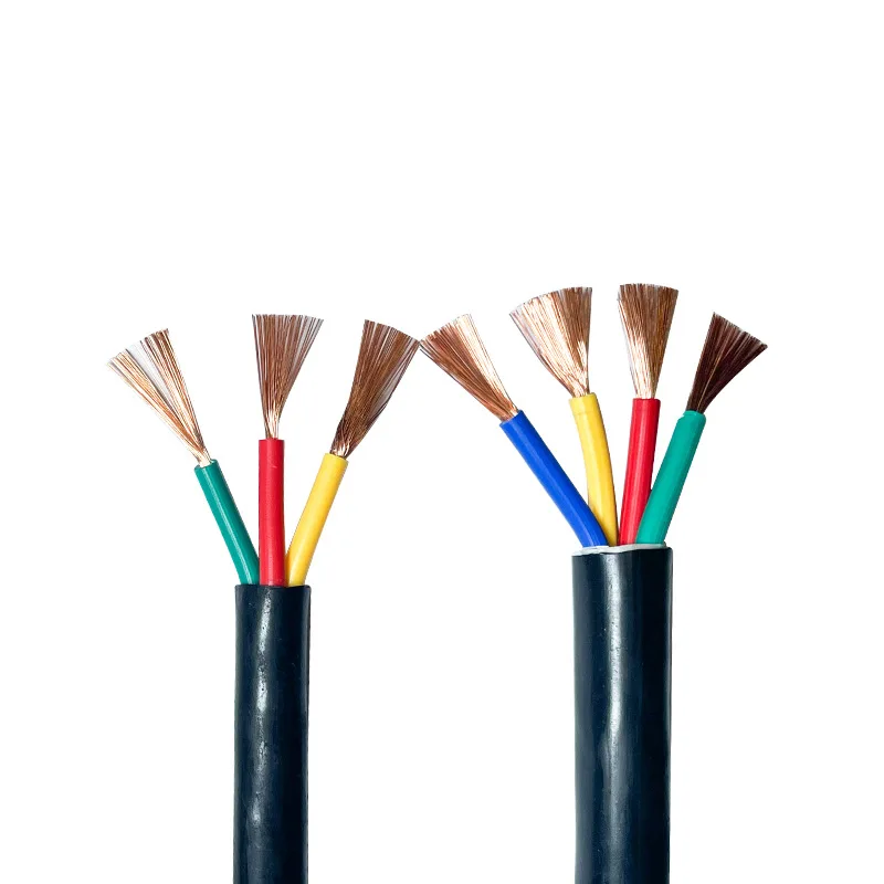 3-Core-Rvv-Copper-Cabling-Black-yellow-Insulated-Electrical-Wire-Power-Cables-Flat-Pvc-for-Industrial-Auto