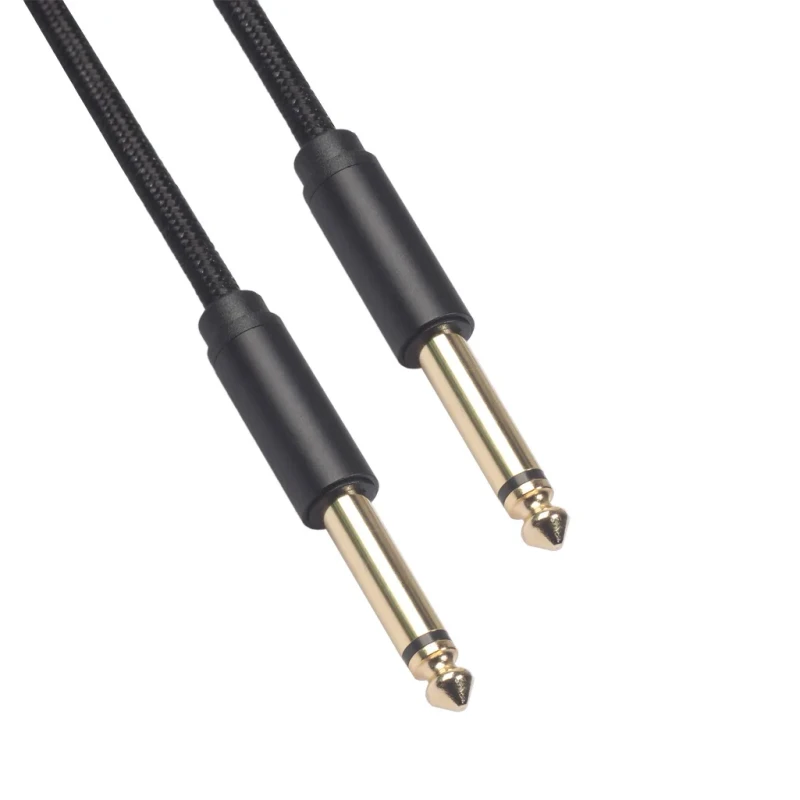 3-Meter-Sound-Connector-Braided-Mesh-6.35-Male-Mono-Large-2-Pole-Electric-Guitar-Speaker-Connection-Cable-for-Monitor-DVD-Player