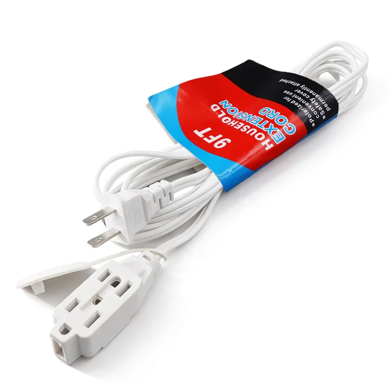3-Outlet-Extension-Cord-6-30Ft-Power-Strip-2-Prong-White-Thin-Weatherproof-Power-Cord-Cable-for-Office-Garden-Lawn