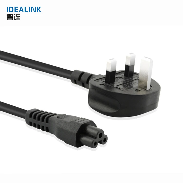 3-Pin-Prong-Plug-Extension-Cable-UK-3Pin-13A-AC-Cords-Electric-Lead-IEC-C5-Connector-UK-Power-Cord