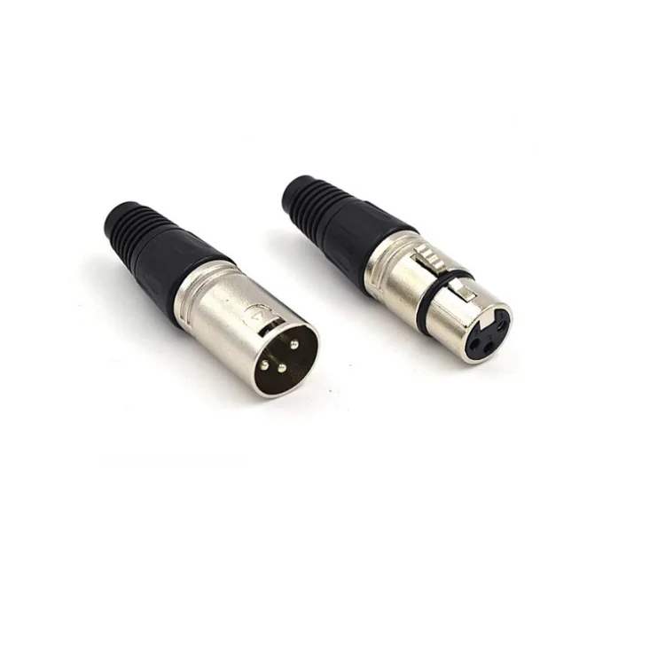 3-Pin-XLR-Silver-Mic-Microphone-Audio-Adapter-Connector-Male-Plug-Female-Socket-3-Pin-XLR-Plug-Adapter-Connector-XLR