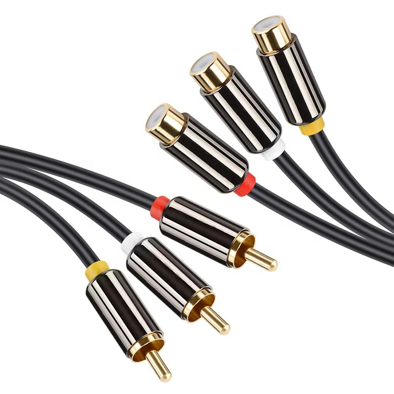 3-RCA-Gold-Plated-Male-Female-Extension-Cable-Stable-Audio-Video-Sync-for-Home-TV-Player-Multimedia-Speaker