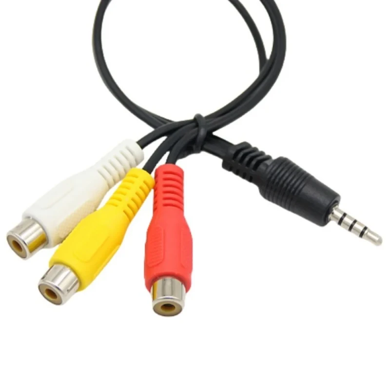 3.5mm-Male-to-3RCA-Female-Plug-Coaxial-Twisted-Pair-Stereo-Audio-Video-Cable-for-Speakers-Monitors
