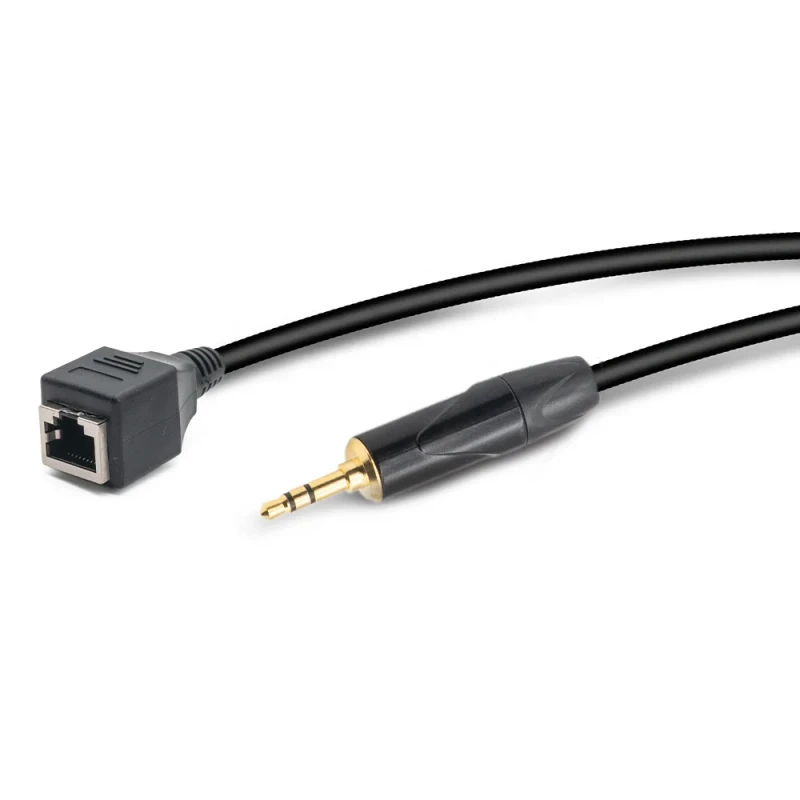 3.5mm-Stereo-Audio-to-RJ45-Female-Adapter-Extender-Over-Cat5-6-Video-TRS-Aux-Audio-Cable-Flexible-PVC-Jacket-Stock-for-Speakers