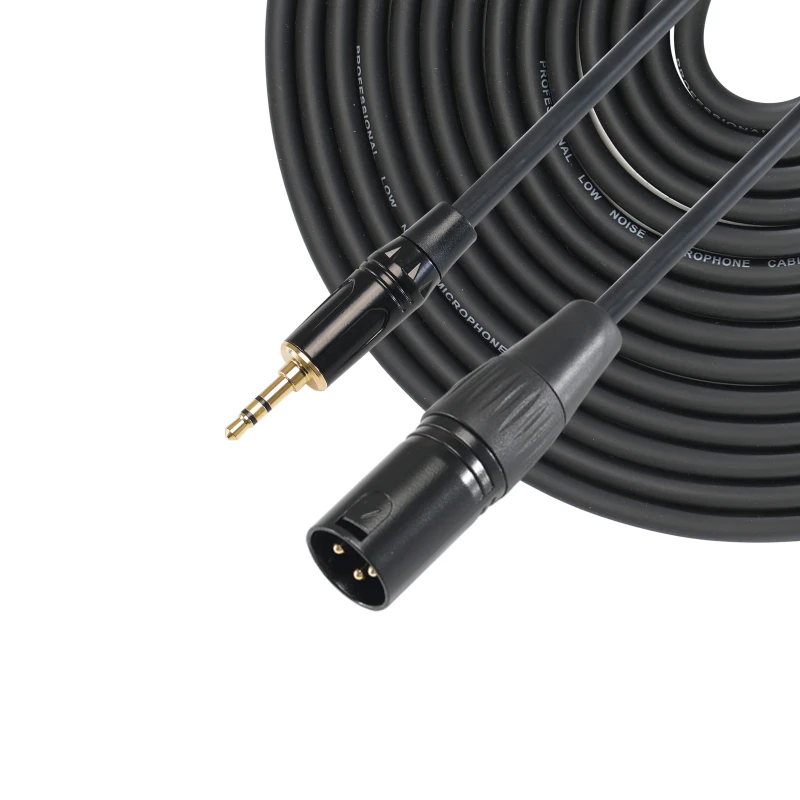 3.5mm-to-XLR-Male-Cable-Unbalanced-1-8-Inch-Mini-Jack-TRS-Stereo-Microphone-Audio-Cable-2mts-for-Smartphone-to-Mixing-Console